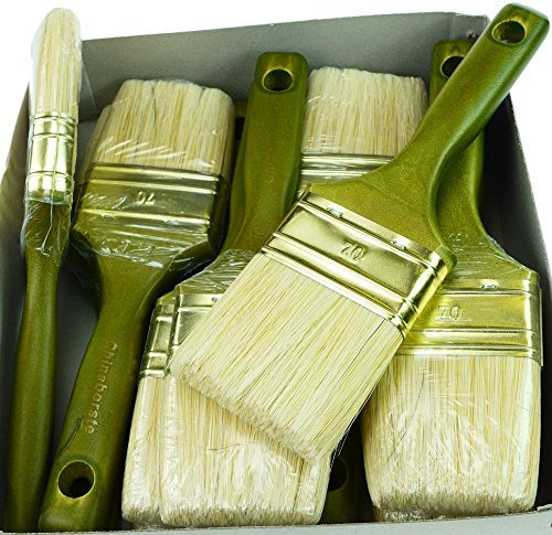 ROTIX-9172 6 x Flachpinsel Lackier-Pinsel 9. Stärke Profi-Qualität 6er-Pack (70 mm)