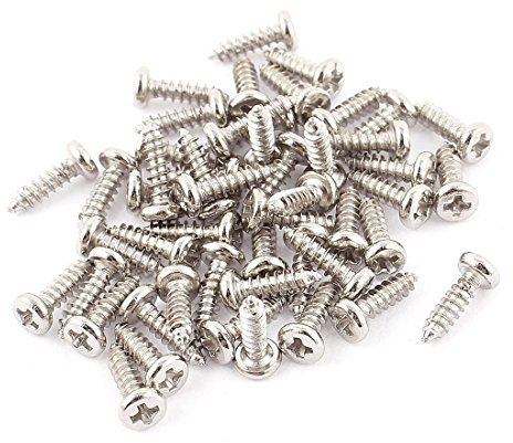 sourcingmap® 50 Stk M2.3 x 8 mm Edelstahl Kreuz Flachkopf Selbstschneidende Schrauben Bolzen de