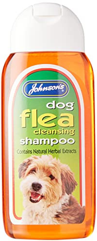 Johnson's Dog Flea Cleansing Shampoo 200ml-Mild Herbal Formula for Clean & Flea-Free Coats
