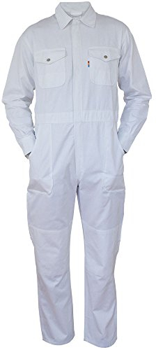 Carson Classic Workwear Arbeitsoverall aus reiner Baumwolle, 1 Stück, 50, weiß, KTH735.W