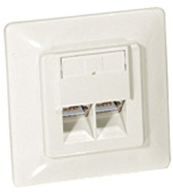 Equip RJ45 Dose 2xRJ45 Cat5e Unterputz/Aufputz Perlwe