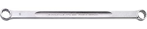 STAHLWILLE 220 l Doppel-Ringschlüssel 17 x 19 mm l extra lang + extrem belastbar l schraubenschonend l Made in Germany 
