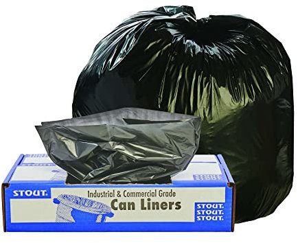 Stout - Bolsas de basura de contenido reciclado, color marrón, 100 unidades (paquete de 1)