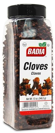 Badia Whole Cloves, 12 oz - Premium Quality Spice for Baking, Cooking & Beverages, Aromatic & Flavorful