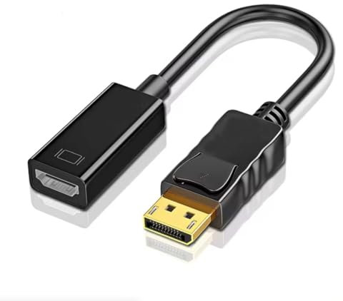 iCables DisplayPort to HDMI Adapter - DisplayPort (Male) to HDMI (Female) Converter with Audio for Lenovo, Dell, HP, Asus and more (DP to HDMI)