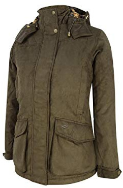 Hoggs of Fife Rannoch Ladies W/P Hunting Jacket Dark Green - Shell fabric in peached 100% Polyester Microfibre, Drop liner membrane