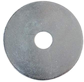 ForgePack Lot de 6 rondelles plates pour garde-boue M10 x 50 mm Plaqué zinc