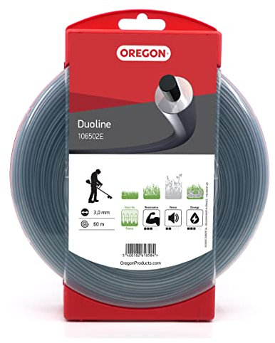 Oregon 106502E Fil de Coupe Rond Duoline, 3,0 mm, Rouleau de 60 m