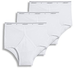 Jockey Classic Full Rise Brief- 3 Pack - 100% Cotton Underwear for Men, Diamond White, 38