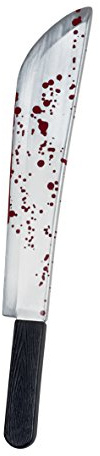 Boland Plastic blood-splattered set Machete 53 cm Metal