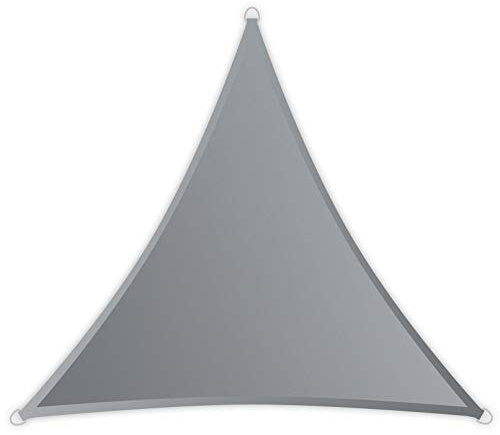 Windhager SunSail Riviera, Sonnensegel, Sonnenschutz, UV-Schutz, witterungsbeständig, wasserabweisend, 10890, silbergrau, 3,6 m, Dreieck 3,6 m