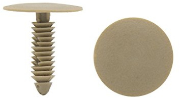 sourcing map 30pz 7mm x 25mm x 28mm Macchina Plastica Guarnizione Clip di Fissaggio Pannello Porta Rivetti Beige