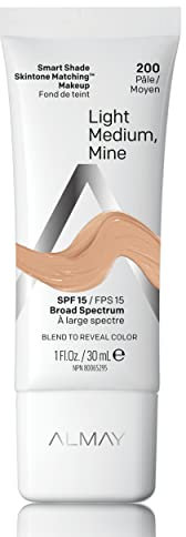 Almay Smart Shade Skin Tone Matching Makeup, Light Medium/200, 1 Fluid Ounce by Almay