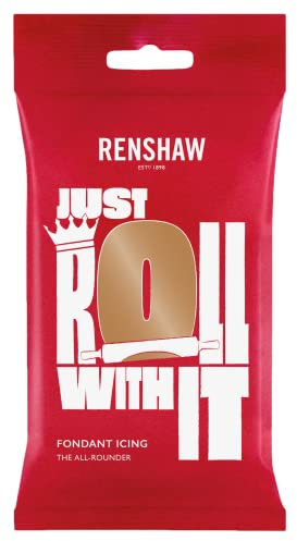Renshaw Teddy Bear Brown Just Roll With It Fondant Icing, 250 g (Pack of 1) - Ready to Roll Icing for Cakes