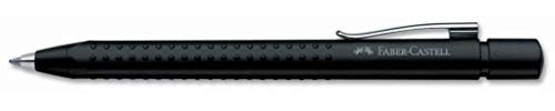 Faber-Castell 144187 - Kugelschreiber Clip-on einziehbar, schwarz, Kunststoff, Metall, beidhändig