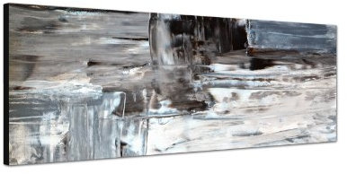 Augenblicke Wandbilder Keilrahmenbild Wandbild 150x50cm Kunstmalerei abstrakt braun grau