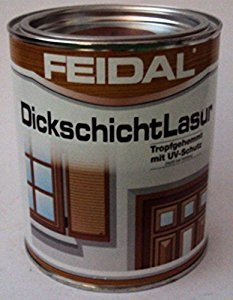 Feidal Dickschichtlasur , Farbton Nuß / Nussbaum / v. Fachhandel / 2,5 L / Speziallasur äußerst wetter- und lichtbeständig,- stark wasserabweisend (mit Abperleffekt)