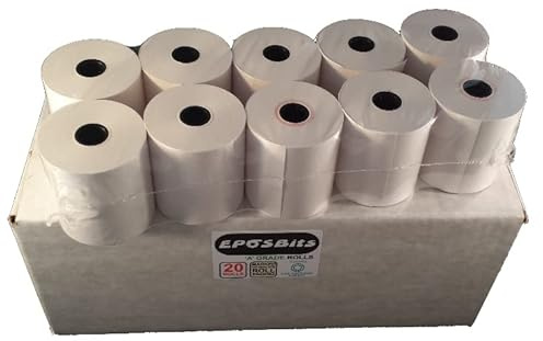 EPOSBITS® Brand 20 Receipt Rolls - 1 Box for Olivetti ECR 7100 ECR7100 Cash Register