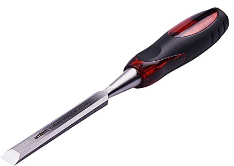 Am-Tech - Scalpello per legno, 2 pezzi con manico CRV, 1,2 cm