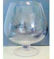 Oberstdorfer Glashütte XXXL Gigante, Enorme Bicchiere, Ballon, snifter, cicchetto di Cognac di Vetro Trasparente Chiaro, Un'Altezza di Circa 28 Centimetri, Contenuto 7 Litri