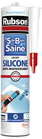 RUBSON Mastic Sanitaires SDB Saine Mastic Translucide Cart 280ml, L'emballage peut varier