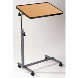 Betttisch Nova Beistelltisch mit brauner Tischplatte, fahrbar