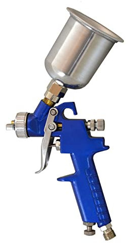 Airbrush-Pistole für Airbrush Kompressor Set - Airbrush Gravity Single-Action-Gun und Nadel + FARBBEHÄLTER. Profi Lackierpistole, die mit vielen Farben im ständigen Wechsel Arbeiten