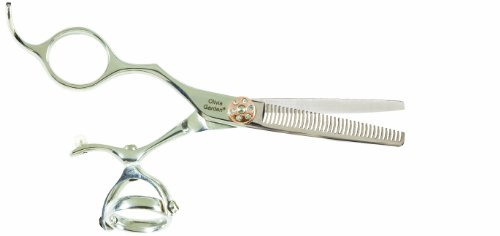 Olivia Garden Haarschneide-Schere SwivelCut Effilierschere, Linkshand, 35 Zähne Japan
