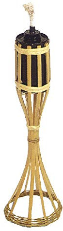 VERDELOOK Torcia in bambù con contenitore per olio lampante, 35 cm, giardino