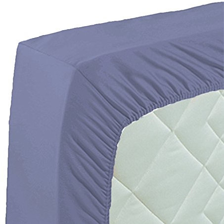 Curt Bauer Spannbettlaken, Blau, 140 x 200 cm