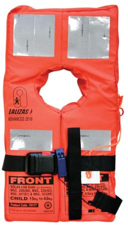 Lalizas Advance 2010 Chaleco, Unisex niños, Naranja, 15-43 kg