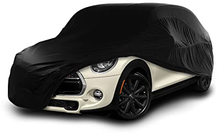 Cosmos - Funda de Coche para Uso Interior compatible con los principales Coches de Ciudad, Tejido Elástico, Transpirable y Antipolvo, Suave al Tacto, Ajuste Perfecto, Negro