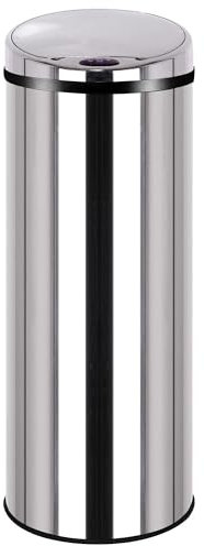 KITCHEN MOVE Poubelle de cuisine automatique 50L ARTIC en acier Inox H85cm avec cerclage
