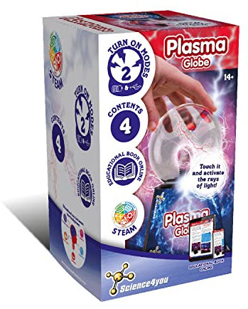 Science4you Plasma Globe - Jouet Éducatif et Scientifique, Lampe Magique + Capteur Tactile Léger, Jeu et Cadeau Électrique pour Garçons et Filles +14 Ans