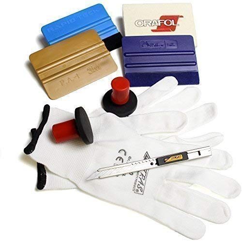 Rapid Teck Profi Car Wrap Folier Set 3M Oracal Avery Filz Rakel Olfa 30 Grad Cutter Handschuhe