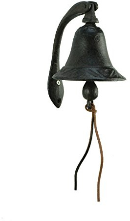 Colonial Tin Works Cast Iron Logan Dinner Bell with Bracket Dinner Bell - Feel The Vibe of Traditional Family Meals and Gatherings. Made of Heavy Cast Iron - Measures 4 W X 5½D X 6 T (1)