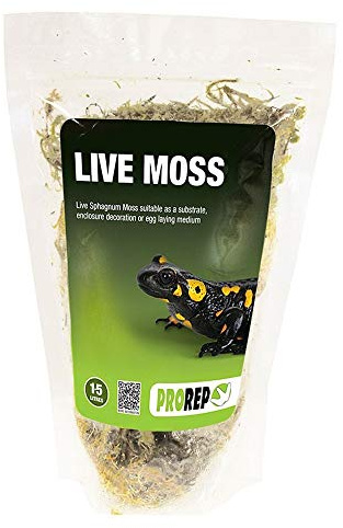 ProRep Live Moss Small Bag 1.5L | Natural Terrarium Moss Substrate | Reptile, Amphibian & Invertebrate Humidity Support | Shedding & Egg Laying Medium