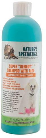 Nature's Specialties Super Remedy Hundeshampoo - Medizinisches Shampoo für Juckende Haut - Tiefenreinigendes Shampoo für Hunde - Hilft bei Juckreiz & Hautirritationen - Frischer Duft, 473ml