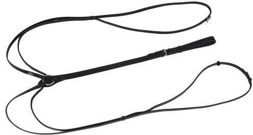 Covalliero Dreieckszügel, Ausbinder, Wienerzügel, Pony, Leder, schwarz, verstellbar