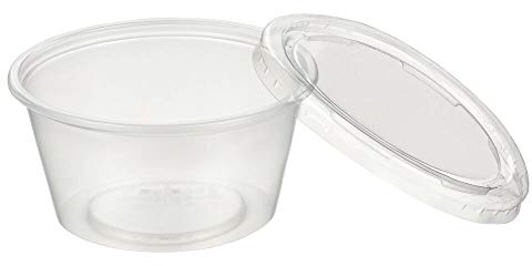 Verpackungsteam 1-PACK Dressingbecher Saucenbecher 80ml, transparenter Behälter mit Deckel, aus Polypropylen, 1000 Stück