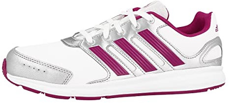 Womens Girls White Pink Adidas Ortholite lk Sport K Trainers 1 UK