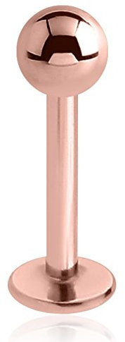 eeddoo Piercing Labret Rosé Rosegold Edelstahl Stärke: 1,2 mm Länge: 6 mm