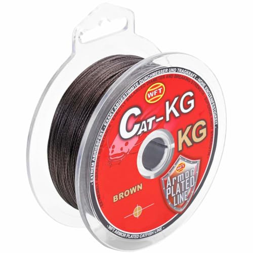 WFT Cat Exact 60kg 0,50mm braun - 180m geflochtene Angelschnur, Wallerschnur, Welsschnur, Schnur