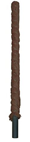 Flower - Tutor de Fibra de Coco para Plantas 100 cm | Guía de Crecimiento para Tallos Grandes | Recubierto de Coco Natural | Duradero, Marrón, 4x4x100 cm, Fibra de Coco