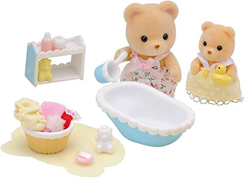 Sylvanian Families 5092 Baden mit Mutter und Baby - Puppenhaus Spielset