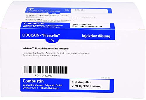 LIDOCAIN-Presselin 1% Injektionslösung, 100 St. Ampullen