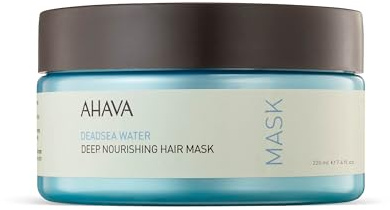 AHAVA Dead Sea Water Deep Nourishing Hair Mask - Rich & Creamy Mask Nourishing & Revitalizing Shine, Cures Daily Scalp & Hair Damage, includes exclusive Osmoter, Jojoba Oil & Argan Oil 7.4 Fl.Oz