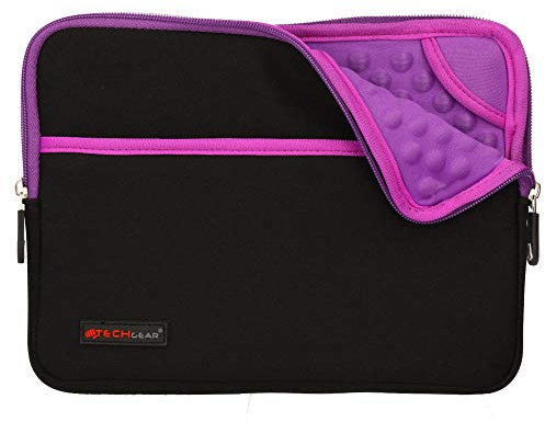 TECHGEAR Custodia Cover - Copertina protettiva manicotto in neoprene Sottile con interno antiurto bolle per il nuovo iPad Air 2019, Apple iPad 9.7, iPad Pro 11, iPad Pro 10.5, Air 2, iPad 4 - Viola