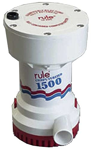 Rule 51S Marine Rule 1500 Automatic Bilge Pump (12-Volt),White/Red