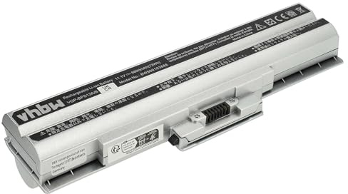 vhbw batteria compatibile con Sony Vaio VGN-AW11M/H, VGN-AW11S/B, VGN-AW11XU/Q, VGN-AW11Z/B laptop notebook (6600mAh, 11,1V, argentato) con chip